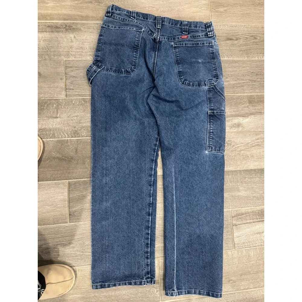 Wrangler 94 Relaxed Fit Jeans Mens 34x32 Blue Straight‎ Leg Denim Cotton Blend